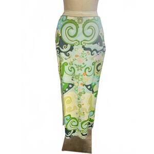 NEW DE LORETA women's vpolen maxi skirt in anona